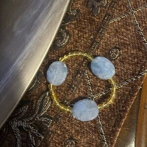 Blue and Yellow Beaded Bracelet